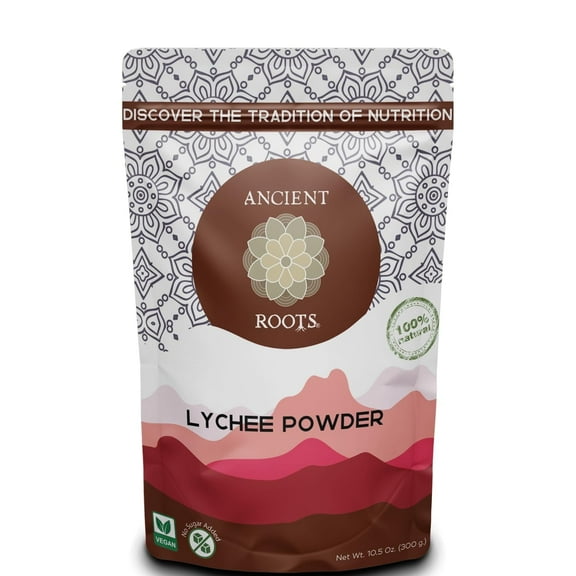 Ancient Roots Lychee Fruit Powder - Boba Tea Mix, Natural Flavor, 10.5 oz, 1 Pack