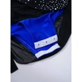 thumbnail image 4 of iiniim Girls Sparkly Lyrical Dance Sleeveless Asymmetrical Gymnastics Leotard Ruched Ballet Dress Blue 12, 4 of 7