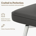 thumbnail image 4 of HomeZeer Swivel Bar Stools Set of 2, 26" Counter Height BarStool with Back, Leather Upholstered Kitchen Stools with Footrest and Metal Frame, Bar Chair for Kitchen Island, Black, 4 of 8