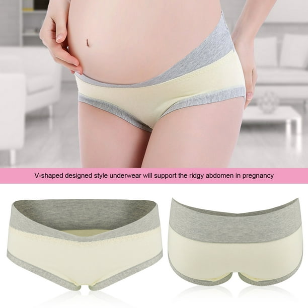 LYUMO Soft Breathable Cotton Pregnancy Maternity Underwear Low Waist Women  Briefs Clothing Panties, Woman Maternity Briefs,Pregnancy Underwear 
