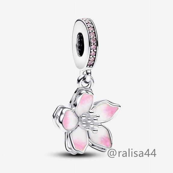 New Pandora Cherry Blossom Dangle Charm