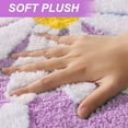 thumbnail image 5 of EVNELE Purple Bathroom Rugs Cute Daisy Bath Mat White and Yellow Flower Decor Rug Non Slip Floor Carpet Microfiber Bathmat Super Absorbent Machine Washable Bathtub Mats for Shower (24x36 inch), 5 of 6