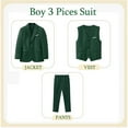 thumbnail image 3 of ETHAN Toddler Boys Wedding Suit Emerald Green Suspender Formal Kids Suit Jacket Easter Suits for Boys Size 12, 3 of 6