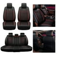 thumbnail image 3 of Maidao Custom Fit for Dodge for Nitro 2007-2012 5 Seats Car Seat Cover Faux Leather Full Set,Compatible Airbag Fit For Split Back Seat Cushion Black and Red, 3 of 10