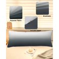 thumbnail image 6 of Grey Ombre Body Pillow Cover, Pillowcase Protectors with Zipper, Breathable Decorative Throw Pillow Case Cover, Gray White Gradient Modern Abstract Art Pillow Shams for Couch Sofa 20x54Inch, 6 of 8