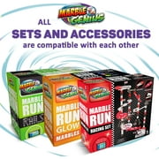 Marble Genius Marble Rails Super Set: 325 Piece Marble Run (45 Marbles, 30+ Rail Pieces, 12 Base Pieces, and More), with Free Online App -Color Instructions, Recommended for Kids 8 and Up