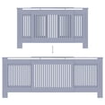 thumbnail image 4 of vidaXL Radiator Cover with Top Storage Shelf, Heater Cover, MDF, 55.5-80.7''x7.5''x32.1'', Gray, 4 of 6