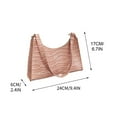 thumbnail image 3 of Xfvqtps Womens Shoulder Bag Armpit Stone Pattern Retro Style Texture Grace Leather Handbag Pink, 3 of 3