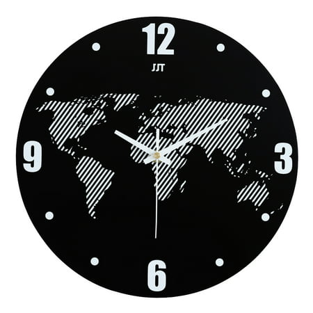 World Map Wall Clock Living Room Kitchen Office Decoration Round Large Hanging Canada - World Wall Clock Office