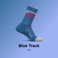thumbnail image 2 of Feetures Elite Light Cushion Mini Crew Sock - Sport Sock with Targeted Compression - Blue Track , Small (1 Pair), 2 of 7