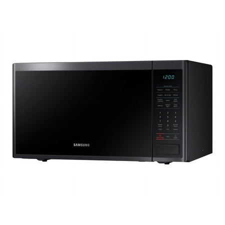 Samsung - 1.4 cu. ft. Countertop Microwave with Sensor Cook - Black stainless steel