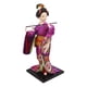 thumbnail image 2 of Estatua de geisha japonesa, escultura oriental antigua de kabuki, figura en miniatura R1204, 2 of 9