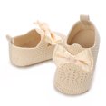 thumbnail image 6 of AJTQTH Sneakers for Girls Cute Bowknot Solid Shoes Non-Slip Walking Shoes Soft Soled Flat Shoes for Infant Summer Slip-On Casual Shoes Beige 6 Months, 6 of 8