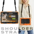 thumbnail image 7 of Case for Samsung Galaxy Tab S10+ Plus 2024/S9 FE+ Plus 12.4 inch, 360 Rotating Stand Handle Pencil Holder Shoulder Strap Heavy Duty Shockproof Cover, Orange, 7 of 7
