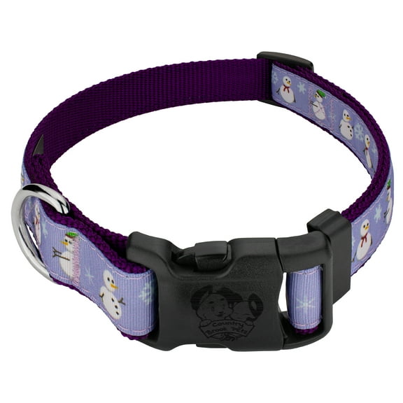 Country Brook Petz® Deluxe Snowman Ribbon Dog Collar, Medium