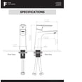 thumbnail image 5 of Fine Fixtures Round Single Hole Bathroom Faucet, Black, 5 of 5