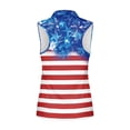 thumbnail image 5 of Yuyamidu USA Flag Golf Shirts for Women Size L Collared Sleeveless Sport Wear Quick Dry 3 Buttons Tennis Tank Tops Casual Athletic Golf Tank Top, 5 of 7
