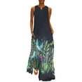 thumbnail image 3 of Little Garden Birds in Watercolor Long Dress luxury evening dresses Party dresses beach dress, 3 of 6