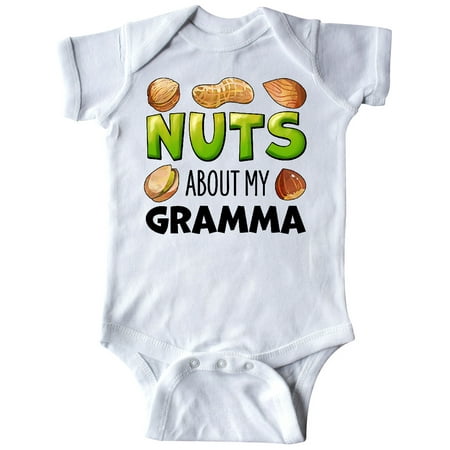

Inktastic Nuts About My Gramma Peanut Almond Pistachio Gift Baby Boy or Baby Girl Bodysuit