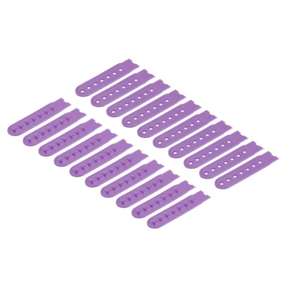 10 Pairs Snapback Strap Cover, 7 Holes Plastic Adjustable Hat Snap Buckle (Purple)