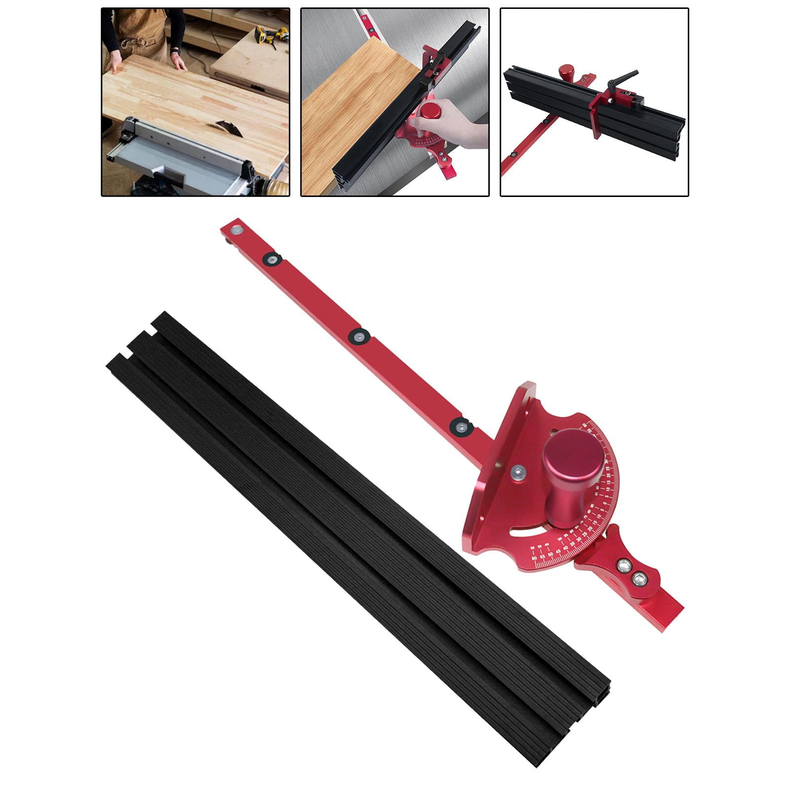 figatia Table Saw Miter Gauge Miter Bar Pivoting Locking Mechanism Angle Plate Ruler Fence with Angle for Router Tables 2 Piece