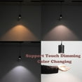 thumbnail image 4 of FSLiving Touch Control J-Type Track Light 7W LED Spotlight Linear Look Black Pendant Lights with Focused Adjustable Height Linear Stepless Dimming for Dining 3 Lights Customizable, 4 of 7