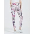 thumbnail image 2 of Womens Marilyn Monroe Newspaper Inspired Stretchy Printed Pants Leggings, 2 of 7