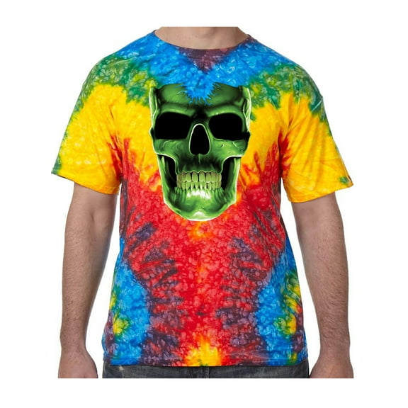 Glow Bones Skull Tie Dye Tee Shirt - Woodstock, 3XL