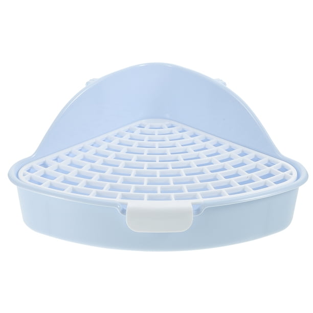 EeaseMX Caja de arena de conejito de plástico para mascotas para mascotas Potty entrenador Caja de rincón Caja de cama