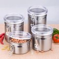 thumbnail image 2 of Cheers Airtight Stainless Steel Jar Canister Coffee Flour Sugar Tea Container Holder, 2 of 7