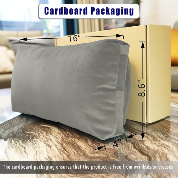 Non-Slip Head Pillow for Recliners - Neck Support Cushion with Velvet Cover for Pain Relief at Home, Office and Travel (Light Gray)