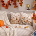 thumbnail image 2 of Fall Pillow Covers 18x18 inch Set of 2 Fall Decoration Varity Flower Leaves decor White Autumn Outdoor Pillow Cover Thanksgiving Decoration for Home Couch 119D, 2 of 6