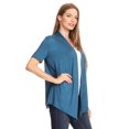 thumbnail image 3 of Women's  Basic Casual Solid Short Sleeve Open Front Cardigan (S-3X), 3 of 5