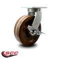 thumbnail image 2 of 8 Inch Extra Heavy Duty High Temp Phenolic Wheel Swivel Caster with Brake SCC, 2 of 2