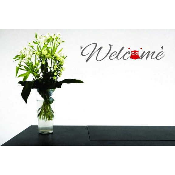 Custom Decals - Prices Reduced Decal Wall Sticker - Welcome Text Lettering Sign QuoteHome Decor Picture Art 24x72 Inches