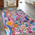 thumbnail image 2 of 2.7'x5' Area Rugs, Colorful Abstract Indoor Outdoor Area Rug for Living Room Bedroom, Modern Contemporary Oil Painted Washable Bathroom Rugs Kitchen Floor Carpet Mats Home Decor Aesthetic, 2 of 8