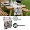 thumbnail image 5 of Easter Bunny Table Runner - 60 Inch Long, Kitchen Dining Table Runner Dresser Scarves, Farmhouse Watercolor Eggs Flower Wood Grain Farmhouse Decor for Coffee Tables Wedding Party Banquet, 5 of 8