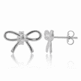 thumbnail image 7 of SilverCloseOut Sterling Silver Dainty Bow Stud Earrings for Women & Teens, Silver Stud Earring, Push-Back Closure, 7 of 7