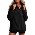 thumbnail image 3 of Dqueduo Womens Oversized Sweatshirts with Snap Button Henley Collar Soft Fleece Pullover Tops Fall Winter Clothes 2026 Cute Fashion Outfits, 3 of 8