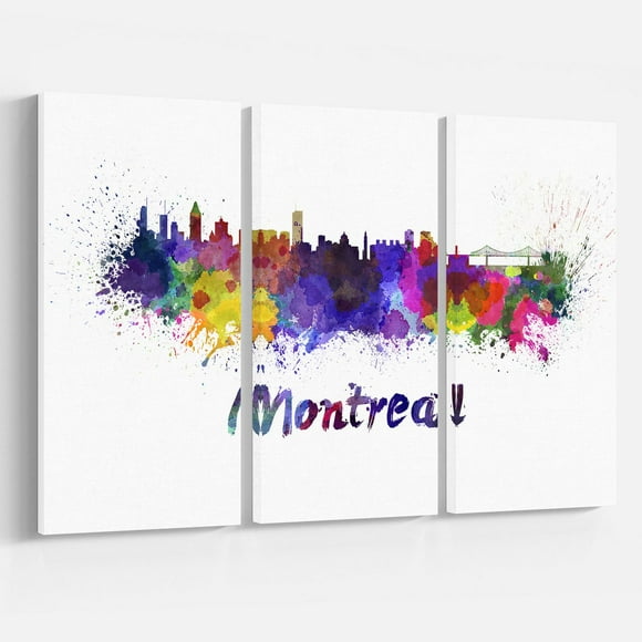 Design Art Montreal Skyline Canvas Print