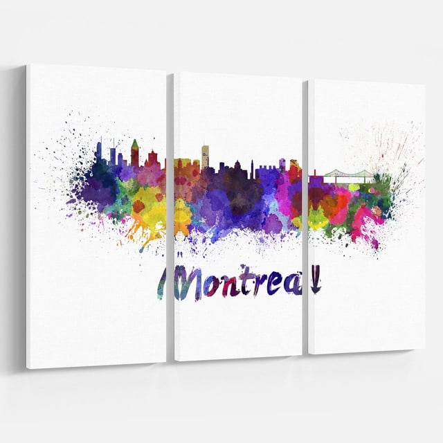Design Art Montreal Skyline Canvas Print