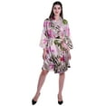 thumbnail image 3 of Moomaya Printed Womens Kimono Robes Short Satin Silk Bridal Robe Loungewear, 3 of 8