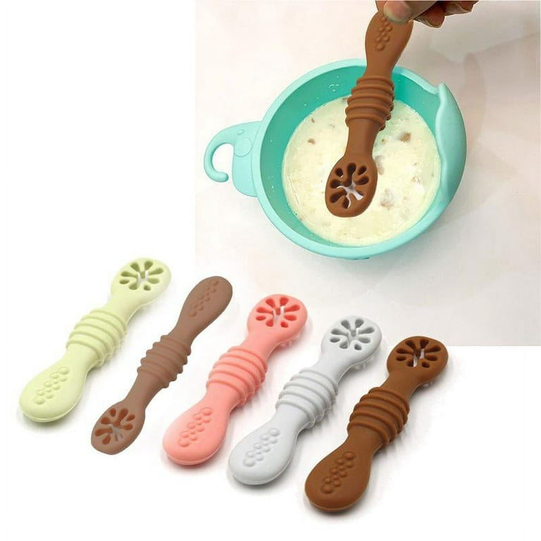 Baby-Led Weaning Silicone Spoon Learning Feeding Scoop Training