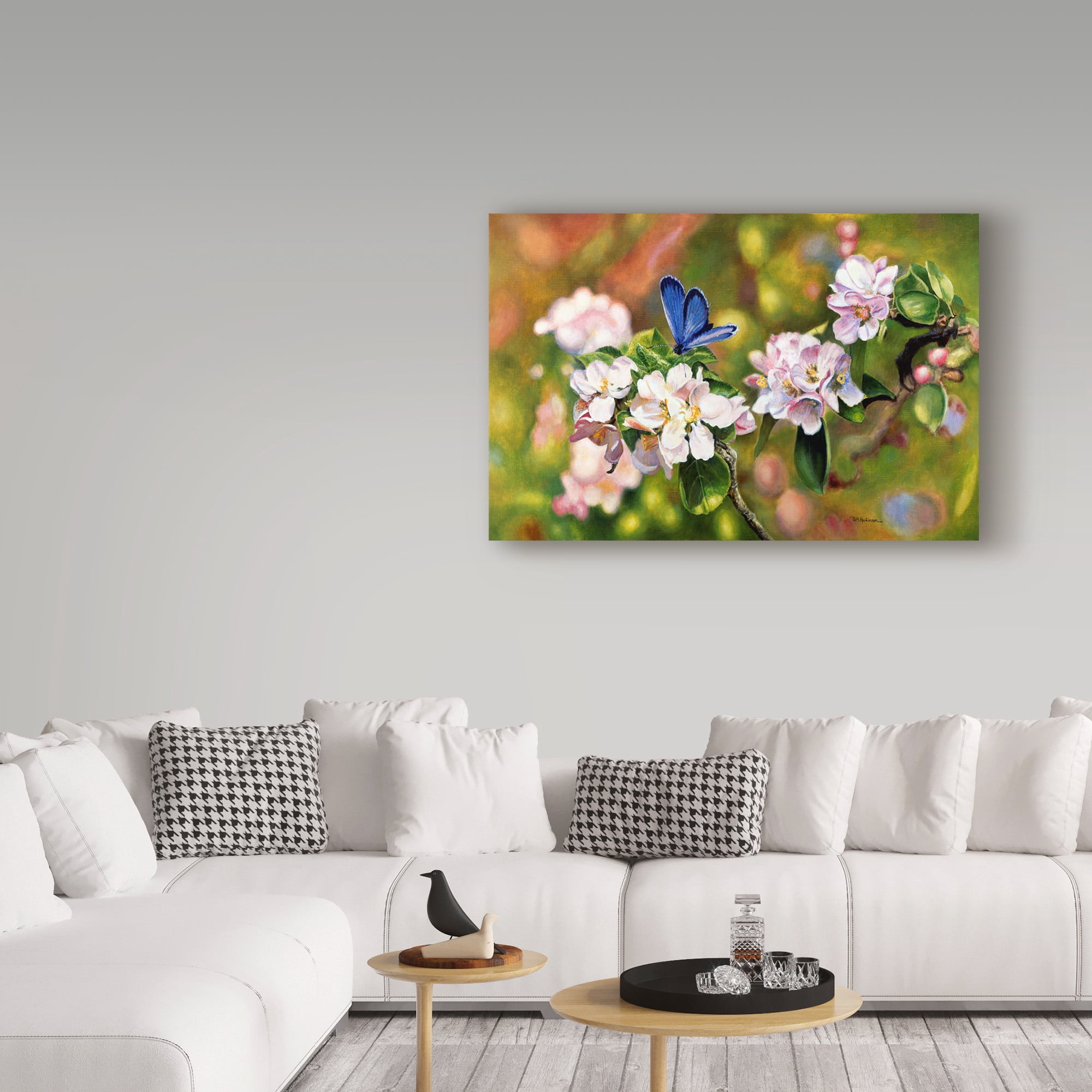 Trademark Fine Art 'Blue On Pink' Canvas Art by Bill Makinson