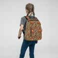 thumbnail image 5 of Naloa Hippie Peace Love Print Lightweight DayBackpack Suitable for school, work, shopping, travel, etc., 5 of 5