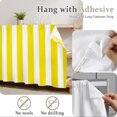 thumbnail image 5 of Yellow Striped Cabinet Curtains for Shelves, Modern Farmhouse Yellow White Stripes Privacy Curtain for Closet Self Adhesive, Dust-Proof Drapes for Closet Storage Room Classroom Doorway, 32"W x 55"L, 5 of 9