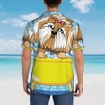 thumbnail image 6 of Disketp Hawaiian Shirts For Men,Dog Takes A Bath In The Bathtub Print Mens Casual Short Sleeve Button Down Shirts Beach Shirt, 6 of 8