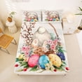 thumbnail image 5 of Erosebridal Cartoon Easter Egg Queen Sheet Sets,Kawaii Rabbit Bunny Happy Easter Theme Bed Set For Kids Girls 4 Pieces, 5 of 6