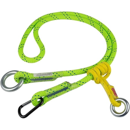 ROPE Logic 5/8 X 10 Adjustable Friction Saver with Accessory Carabiner Rope Green