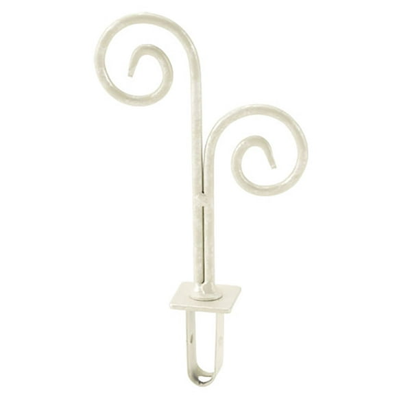 Boutique Ivory Double Curl Square Fitting Finial